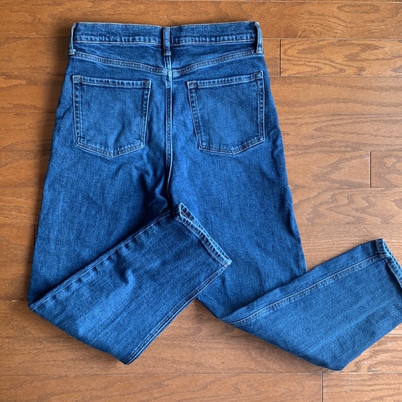 Old Navy Extra High Rise Sky-Hi Straight Jean Button Fly Blue Denim Size 8 - Picture 8 of 8
